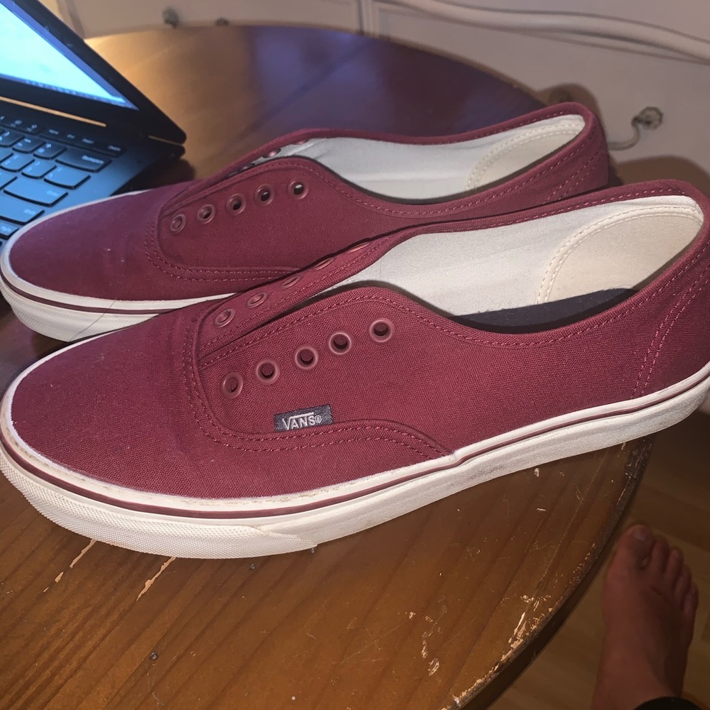 Burgundy Vans Authentic